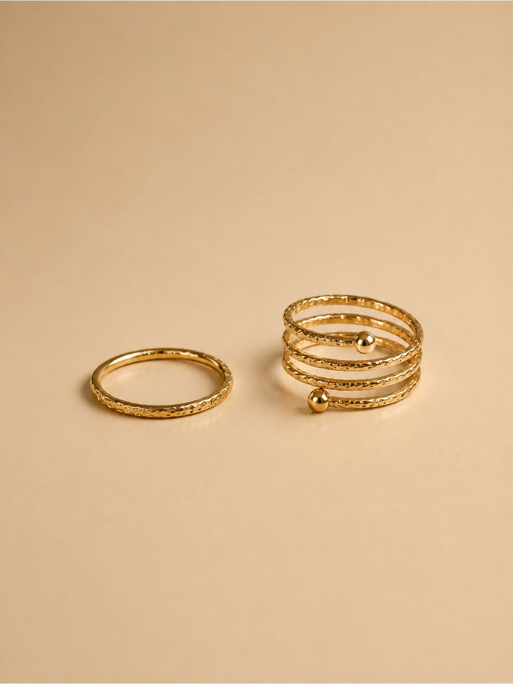 Jennifer Miller 14K Gold Plated Ring Set